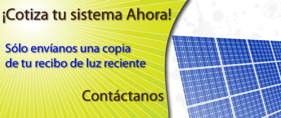 Contrata tu sistema fotovoltaico